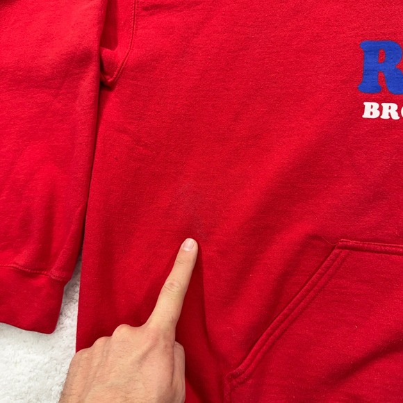 New York Rangers Hoodie NHL Hockey Broadway Blueshirts Mens Pullover Red - Picture 5 of 10